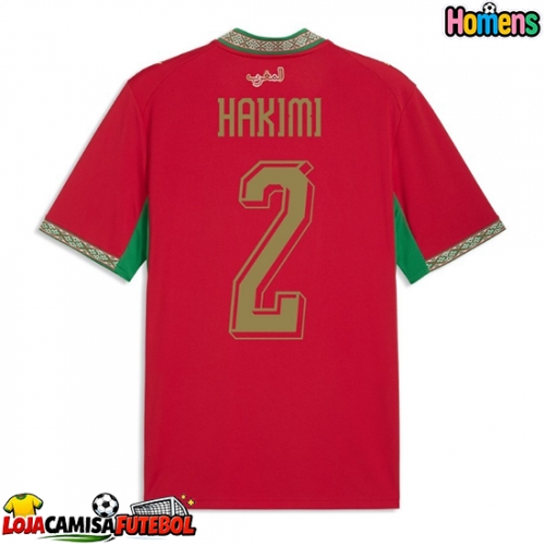 Camisa de Futebol Marrocos Achraf Hakimi #2 Equipamento Principal Mundo 2026 Manga Curta